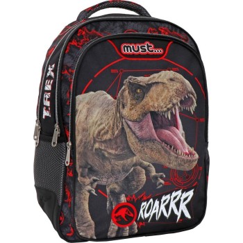 Diakakis imports Σχολική Τσάντα Πλάτης Δημοτικού Jurassic T-Rex Roarrr  3 Θήκες 000570894 5205698584046