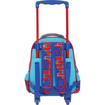 Diakakis imports Spiderman On The Wall Toddler Trolley School Bag 2 Compartments 000508125 5205698587467