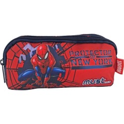 Diakakis imports Σχολική Κασετίνα Βαρελάκι Spiderman Protector Of New York  2 Θήκες 000508153 5205698604324