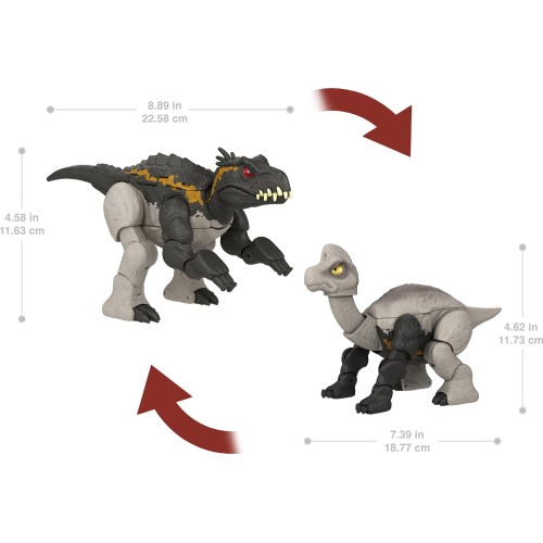 Mattel Jurassic World Μεγάλοι Δεινόσαυροι 2 Σε 1 Indoraptor To Brachiosaurus HPD33 / HPD35 194735156207