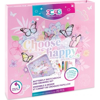 Make It Real 3C4g | Butterfly Sketchbook And Drawing Set! 12028 638241120289
