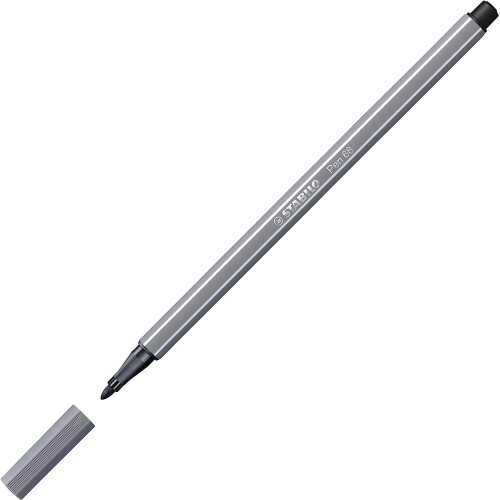 Stabilo Pen 68 Fiber Tip, Dark Grey 128068096 4006381333542