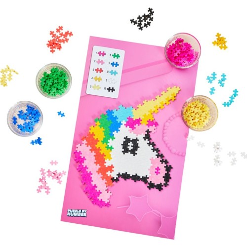 Plus-Plus Τουβλάκια Puzzle By Number Μονόκερος 3929 5710409107587