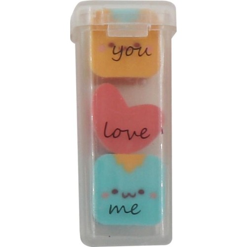 Diakakis imports Eraser Set 3Pcs In Pot 50X20mm The Littlies 000646944 5205698623035