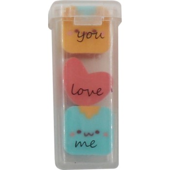 Diakakis imports Eraser Set 3Pcs In Pot 50X20mm The Littlies 000646944 5205698623035