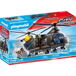 Playmobil City Action Ελικόπτερο Ειδικών Δυνάμεων Με Δύο Έλικες 71149 4008789711496