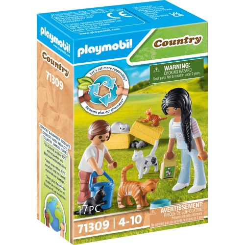 Playmobil Country Οικογένεια Με Γατούλες 71309 4008789713094