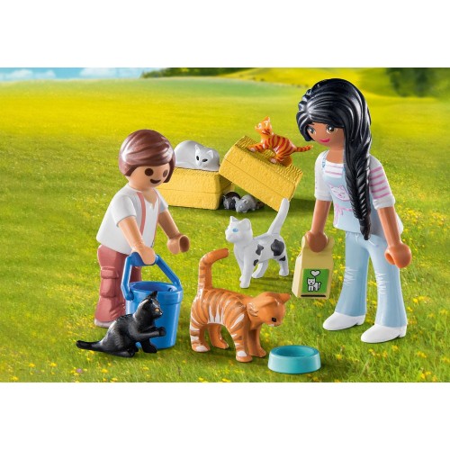 Playmobil Country Οικογένεια Με Γατούλες 71309 4008789713094
