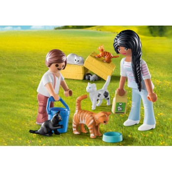 Playmobil Country Οικογένεια Με Γατούλες 71309 4008789713094