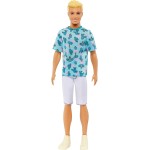 Mattel Barbie Fashionistas Ken Fashion Doll 211 Blue Cactus Tee, White Shorts And Sneakers DWK44 / HJT10 194735094059
