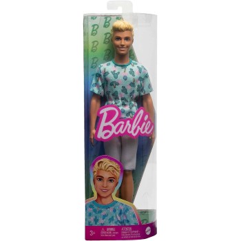 Mattel Barbie Fashionistas Ken Fashion Κούκλα 211 Ξανθά Μαλλιά , Blue Cactus Tee, White Shorts And Sneakers DWK44 / HJT10 194735
