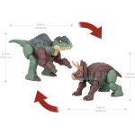 Mattel Jurassic World Transforming Dinosaur Toy, Giganotosaurus To Nasutoceratops, Massive Stretch Fierce Changers HPD33 / HPD34