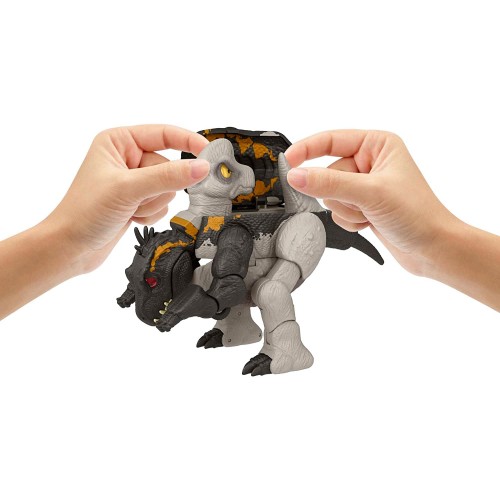 Mattel Jurassic World Fierce Changers Μεγάλοι Δεινόσαυροι 2 Σε 1 Giganotosaurus And Nasutoceratops HPD33 / HPD34 194735156214