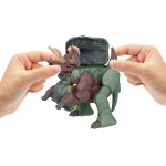 Mattel Jurassic World Transforming Dinosaur Toy, Giganotosaurus To Nasutoceratops, Massive Stretch Fierce Changers HPD33 / HPD34
