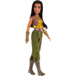 Mattel Disney Princess Raya Fashion Doll, New For 2023, Sparkling Look With Black Hair, Brown Eyes And Accessories HLW02 / HLX22
