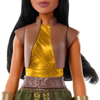 Mattel Disney Princess Raya Fashion Doll, New For 2023, Sparkling Look With Black Hair, Brown Eyes And Accessories HLW02 / HLX22