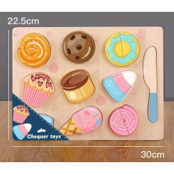 Toys-shop Choice Ξύλινα Σφηνώματα Γλυκίσματα Που Κόβονται JK146847 6990323468479