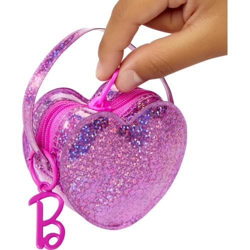 Mattel Deluxe Clip-On Μωβ Τσάντα Με Μωβ Φόρεμα Και Πέντε Θεματικά Αξεσουάρ Για Κούκλες Barbie HJT42 / HJT45 194735093915