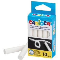 CARIOCA Standard Chalks White - 10 Pcs C43553 8003511435530