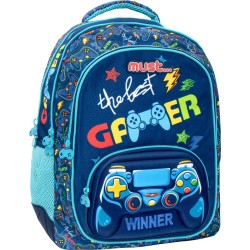 Diakakis imports Σχολική Τσάντα Πλάτης Δημοτικού  The Best Gamer 3 Θήκες 000585013 5205698599774
