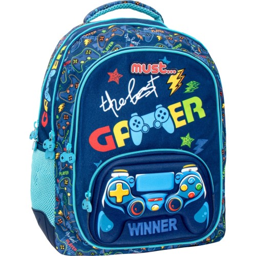 Diakakis imports Σχολική Τσάντα Πλάτης Δημοτικού  The Best Gamer 3 Θήκες 000585013 5205698599774
