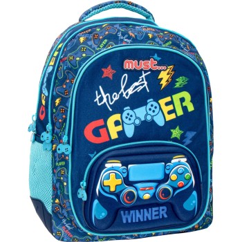 Diakakis imports The Best Gamer Elementary School Backpack 3 Pouches 000585013 5205698599774