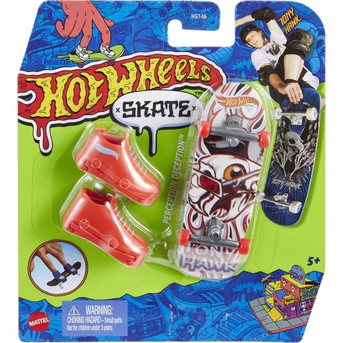 Mattel Hot Wheels Skates Fingerboard And Shoe 23 Tony Hawk Skate, Perception Deception HGT46 / HNG41 194735139859