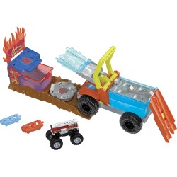 Mattel Hot Wheels Monster Trucks Lightning Play Set With Fire Extinguisher HPN73 194735164349
