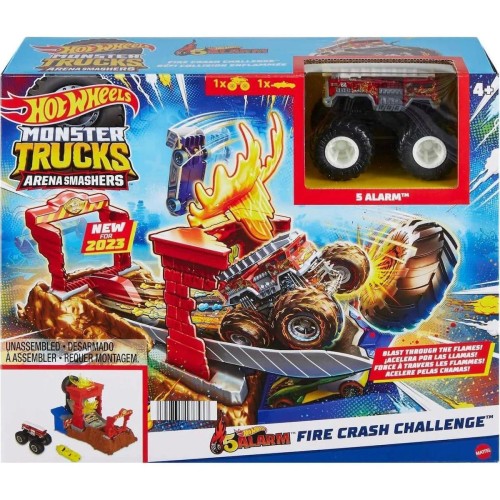 Mattel Hot Wheels Σετ Παιχνιδιού Χρωμοκεραυνών Monster Trucks Με Πυροσβεστικό HPN73 194735164349