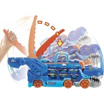 Mattel Hot Wheels City Ultimate Hauler, Transforms Into Stomping T-Rex With Race Track HNG50 194735140022
