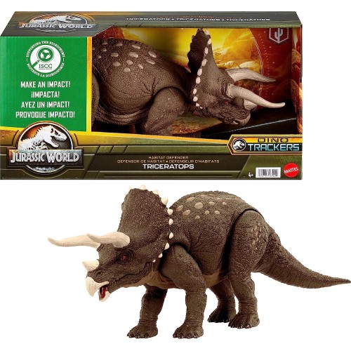 Mattel Jurassic World Habitat Defender Τρικεράτωψ Απο Ανακυκλωμένο Πλαστικό HPP88 194735165421