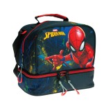 GIM Τσαντάκι Φαγητού Oβαλ Spiderman Blue Net 337-04220 5204549151932