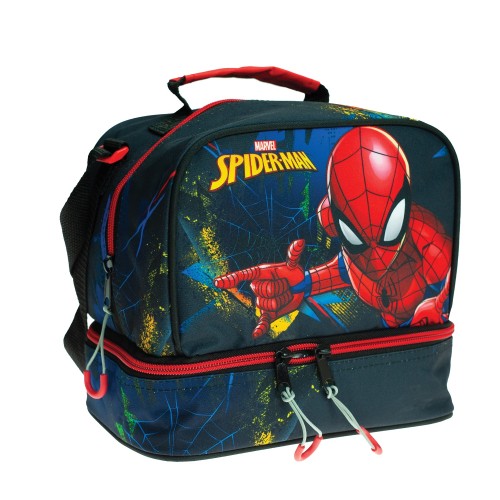 GIM Τσαντάκι Φαγητού Oβαλ Spiderman Blue Net 337-04220 5204549151932