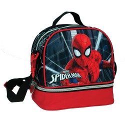 GIM Τσαντάκι Φαγητού Oβαλ Spiderman Black City 337-05220 5204549152007