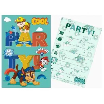 OEM Party Invitation - Paw Patrol Cool (5Pcs.) F03034 8720029030407