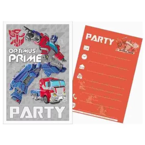 OEM Party Invitation - Transformers (5Pcs.) F03034 8720029030438