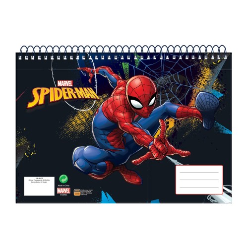 GIM Μπλοκ Ζωγραφικής Α4 Σπιράλ 30Φ. Spiderman 337-04413 5204549150942