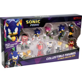 PMI Ltd Sonic Collectible Figures 6.5Cm - 12 Pack Deluxe Box - Including 2 Rare Hidden Characters (S1) (Random) SON2080 72901175