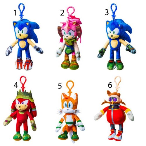PMI Ltd Sonic Clip On Plush Characters 15Cm (S1) SON7004 7290117585566