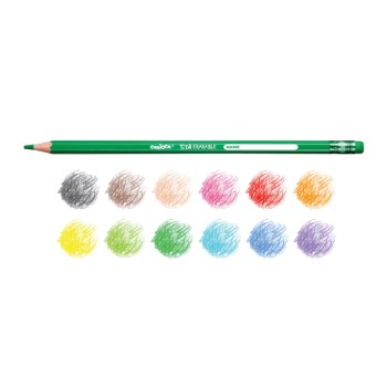 CARIOCA Erasable Hexagonal Colored Pencils TITA - 12 Pcs 42897 8003511428976