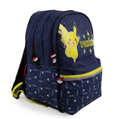 Gialamas Τσάντα Πλάτης Δημοτικού Με 3 Θήκες 43Εκ. Pokemon Pikachu PLM88738 3700516288738