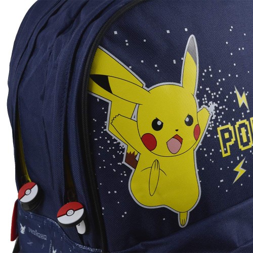 Gialamas Τσάντα Πλάτης Δημοτικού Με 3 Θήκες 43Εκ. Pokemon Pikachu PLM88738 3700516288738