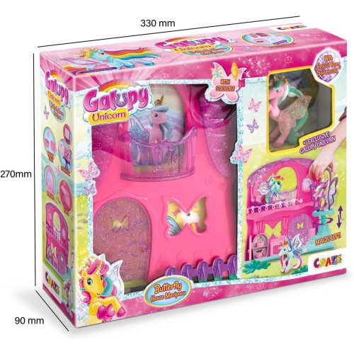 craze Galupy Unicorn Butterfly Mariposa House Με Φιγούρα Μονόκερο Και Αξεσουάρ CRZ43349 4059779043349