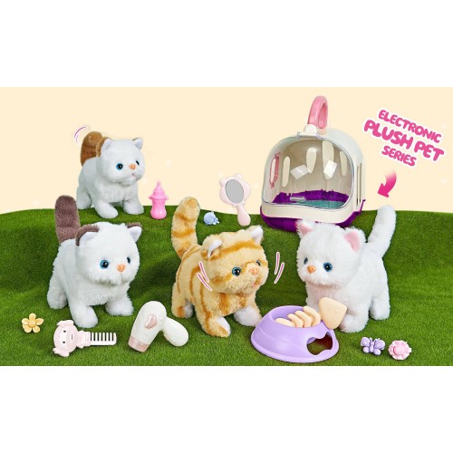 Toys-shop Choice Plush Battery Kitty With Carrying Cage JB072217 6990323722175