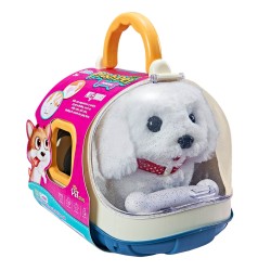Toys-shop Choice Plush Battery Dog With Transport Cage JB072214 6990323722144