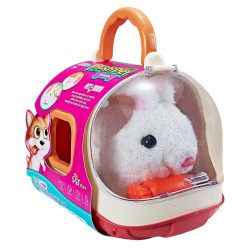 Toys-shop Choice Λούτρινη Λαγουδάκι Μπαταρίας Με Κλουβί Μεταφοράς JB072216 6990323722168