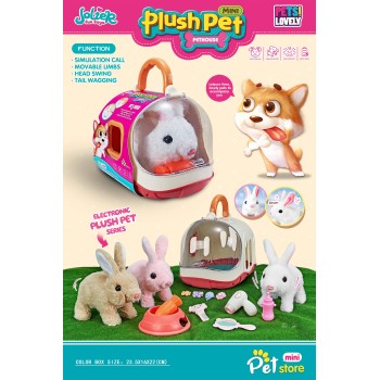 Toys-shop Choice Plush Bunny Battery With Carrying Cage JB072216 6990323722168