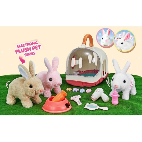 Toys-shop Choice Plush Bunny Battery With Carrying Cage JB072216 6990323722168