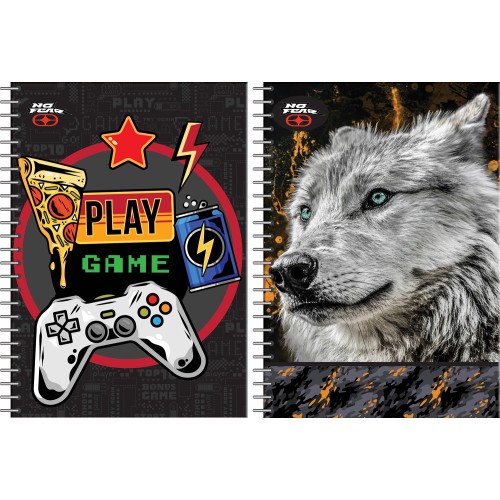 NO FEAR BMU Τετράδιο Α4 Σπυράλ 2 Θεμάτων Play Game-White Wolf - 1 Τμχ 348-11440 5204549156234