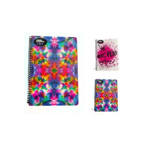 NO FEAR BMU Τετράδιο 17X25 Σπυράλ 2 Θεμάτων 70Φ.Color Tie Dye-Queen 348-21402 5204549156395
